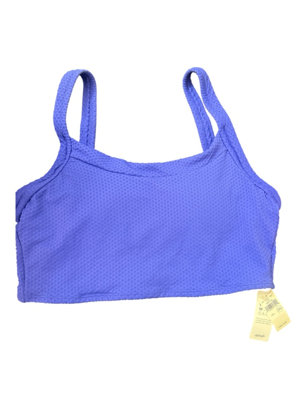 aerie Textured Sports Bra in Periwinkle Blue